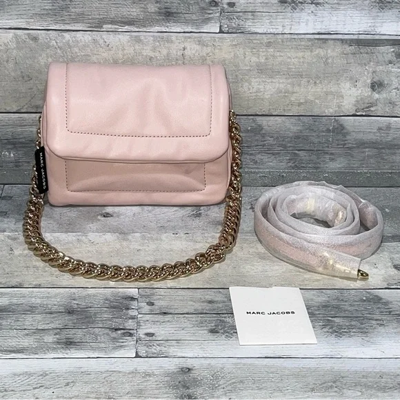 MARC JACOBS  Mini Pillow Leather Shoulder Bag - Pink NWOT - Picture 8 of 13